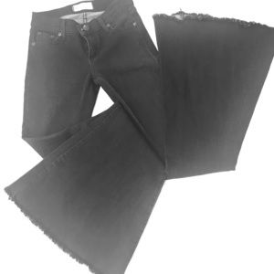Free People Bell Bottom Black Jeans NWOT Size 25